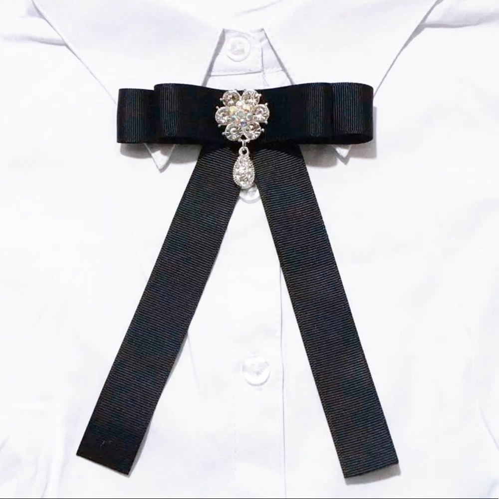 Japanese Lolita Rhinestone Bow tie